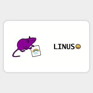Linus and Purple Rat Essential Worker Rainbow Magnet